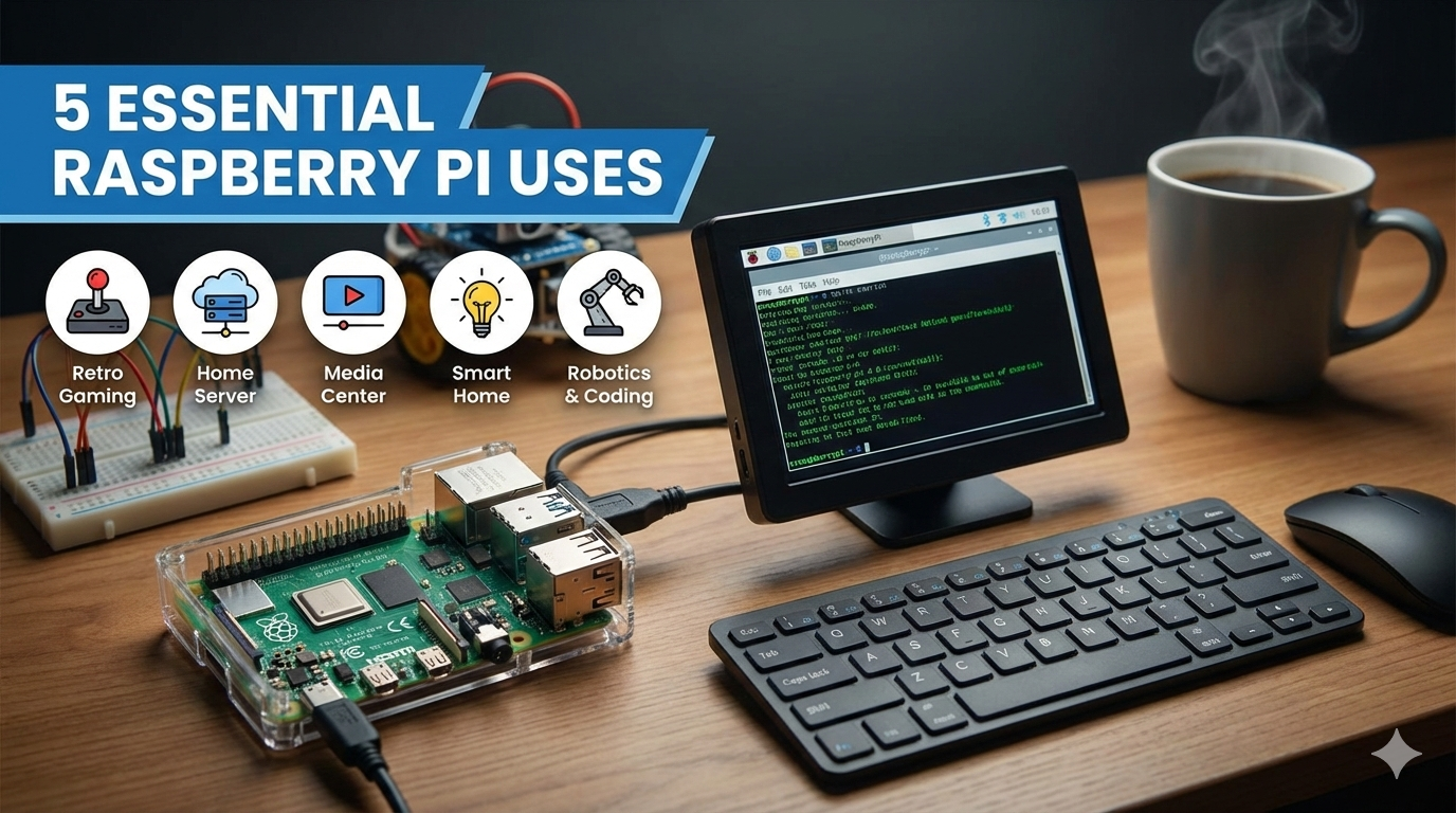 Discover the top 5 essential uses of Raspberry Pi! 
